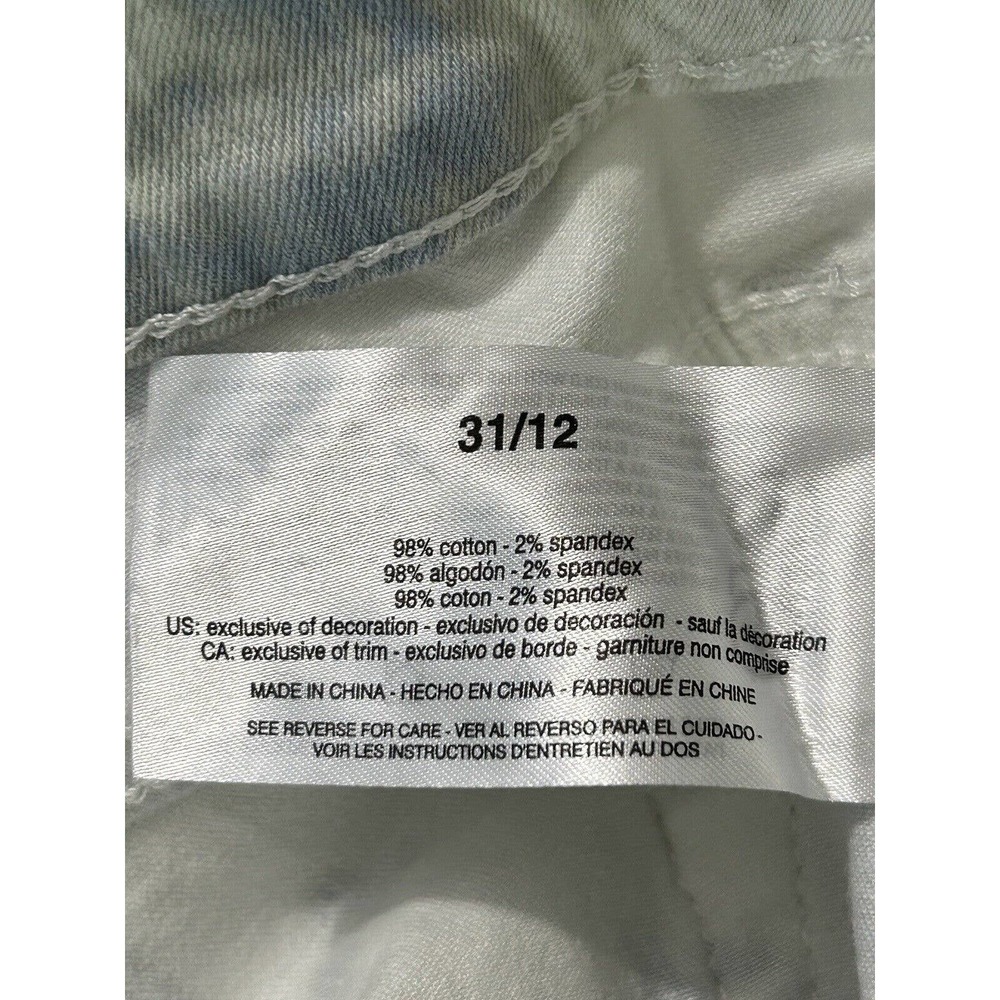 Skinnygirl Maggie Women’s Skinny Crop Jean Capri Cloud Dancer Stonewash New 12 - Picture 10 of 11